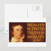 Carte Postale La beauté est la vérité (Devant / Derrière)