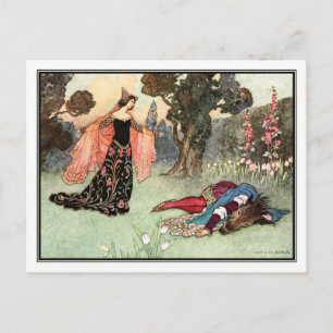 Carte Postale La beauté et la bête de Warwick Goble