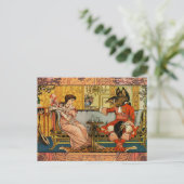 Carte Postale La beauté et la bête illustration art original (Debout devant)