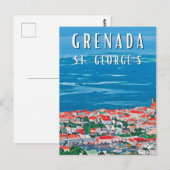 Carte Postale La beauté tropicale de Grenade à Saint George's (Devant / Derrière)