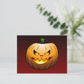 Carte Postale La belle citrouille visage Jack O'lantern (Debout devant)