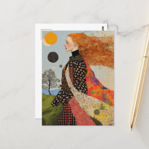 Carte Postale La Belle Dame Aux Cheveux Rouges