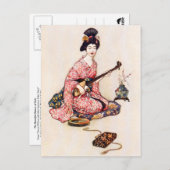 Carte Postale La Belle Danse de Yedo (Devant / Derrière)