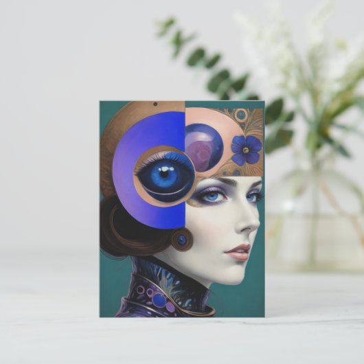 Carte Postale La belle femme Abstraite (Debout devant)