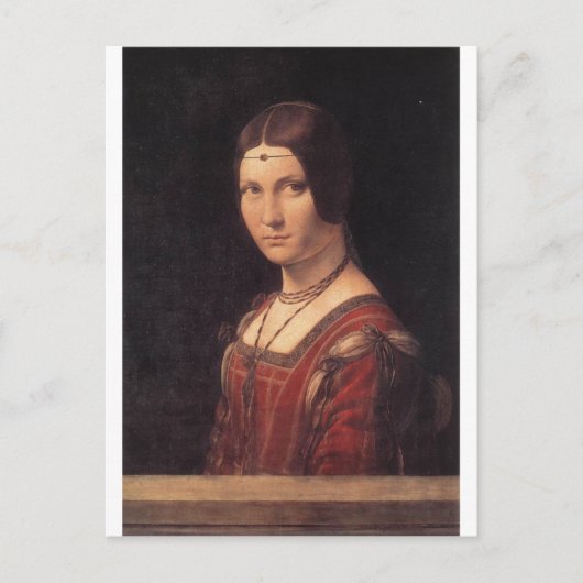 Carte Postale La Belle Ferronnière par Leonardo Da Vinci (Devant)