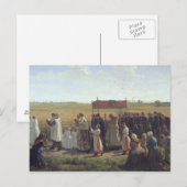 Carte Postale La bénédiction du blé dans l'Artois, 1857 (Devant / Derrière)