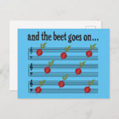 Carte Postale La betterave drôle dit et la betterave continue (Devant / Derrière)