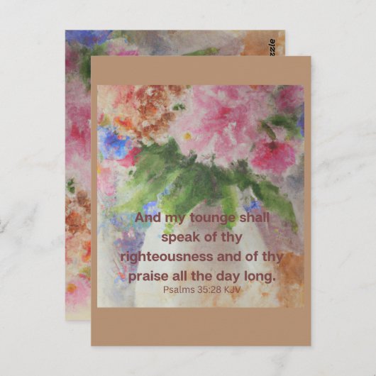 Carte Postale La Bible aide à vous réconforter (Devant / Derrière)