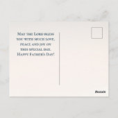 Carte Postale La Bible chrétienne contre Malachi 4:6 Fête des pè (Dos)