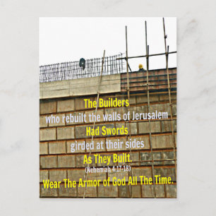 Carte Postale La Bible de Néhémie Les bâtisseurs qui ont reconst
