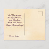 Carte Postale La Bible de Thanksgiving Verse Philippiens 4:6-7 A (Dos)