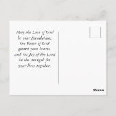 Carte Postale La Bible Florale Blanche Verse Mariage Félicitatio (Dos)