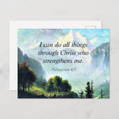 Carte Postale La Bible, Phil 4:13, je peux faire tout... (Devant / Derrière)