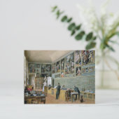 Carte Postale La bibliothèque (Debout devant)