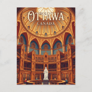Carte Postale La Bibliothèque du Parlement Canada