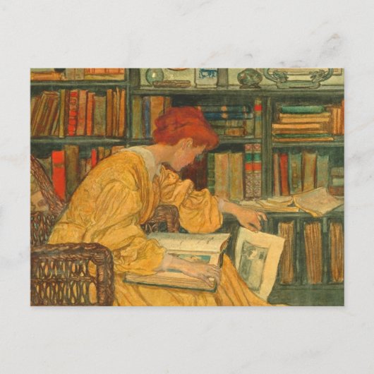 Carte Postale La Bibliothèque Par Elizabeth Shippen (Devant)