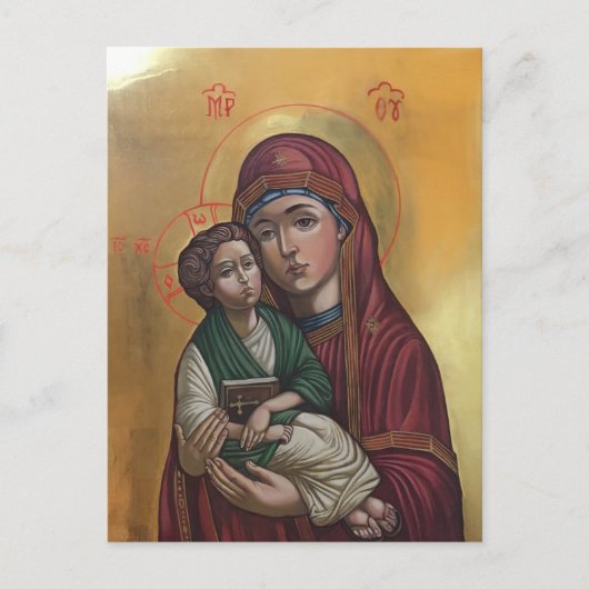 Carte Postale La Bienheureuse Mère de Dieu Icône (Devant)