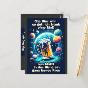 Carte Postale La Bière dans la tête