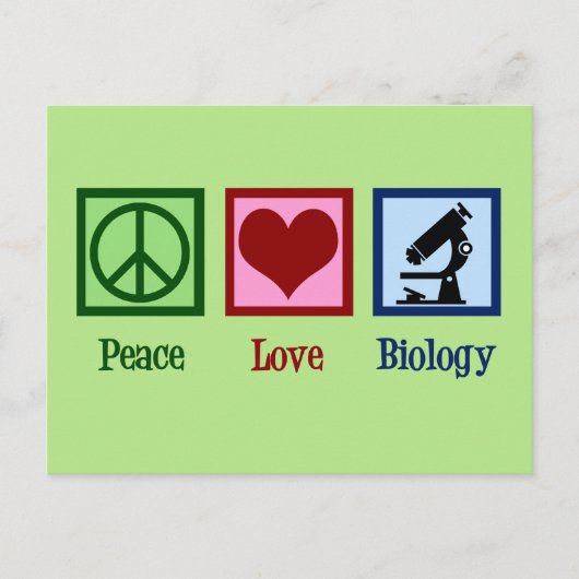 Carte Postale La biologie de l'amour pour la paix (Devant)