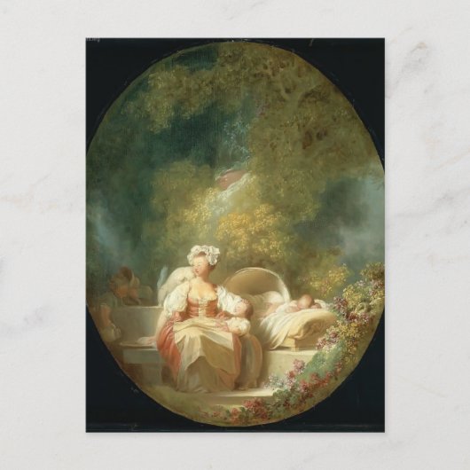 Carte Postale La Bonne Mère par Jean-Honore Fragonard (Devant)