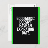 CARTE POSTALE LA BONNE MUSIQUE N'A PAS DE CITATIONS DE DATE D'EX (Devant / Derrière)