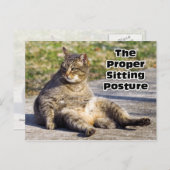 Carte Postale La bonne position assise (Devant / Derrière)