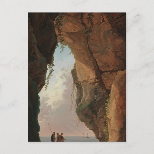 Carte Postale La bouche d'une grotte (1784) Hubert Robert (Devant)