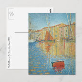 Carte Postale La Bouée Rouge par Paul Signac, Pointillisme Vinta (Devant / Derrière)