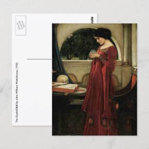 Carte Postale La Boule de cristal de John William Waterhouse