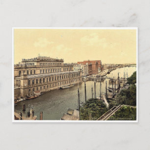 Carte Postale La bourse et le port, Konigsberg, Prusse orientale