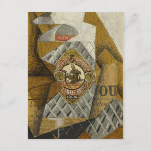 Carte Postale La bouteille d'Anís del Mono par Juan Gris