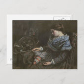 Carte Postale La Brodeuse couchée, 1853 (Devant / Derrière)