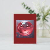 Carte Postale La bulle de l'eau rouge Emoji (Debout devant)
