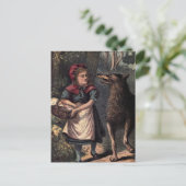 Carte Postale La Cabane Rouge De L'Équitation Rencontre Le Loup (Debout devant)