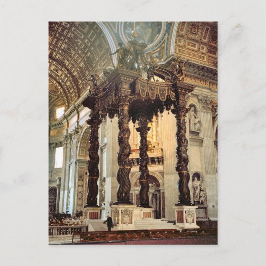 Carte Postale La canopée de Bernini au-dessus du haut autel (Devant)