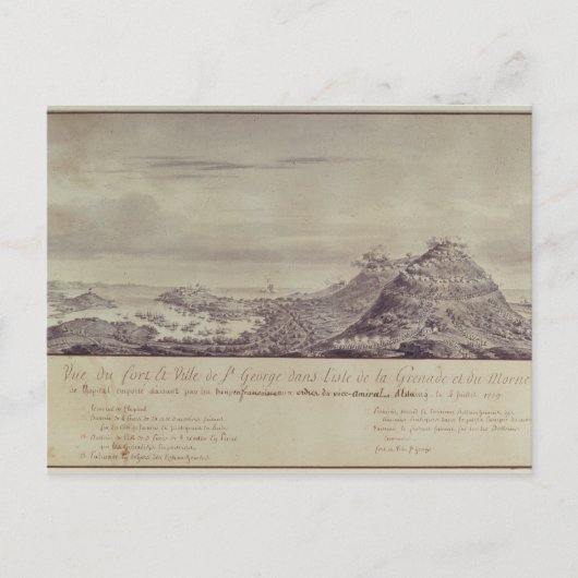 Carte Postale La capture française Grenade, 1779 (Devant)