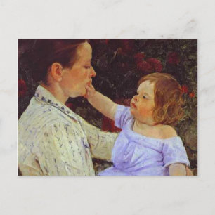 Carte Postale La Caresse de l'enfant. c. 1890, Mary Cassatt