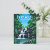 Carte Postale La Cascade Côte d'Ivoire (Debout devant)