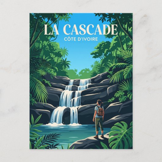 Carte Postale La Cascade Côte d'Ivoire (Devant)