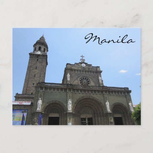 Carte Postale la cathédrale de manila (Devant)