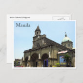 Carte Postale la cathédrale de manila (Devant / Derrière)