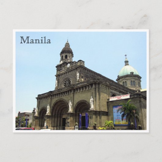 Carte Postale la cathédrale de manila (Devant)
