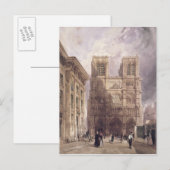 Carte Postale La cathédrale de Notre Dame, Paris, 1836 (Devant / Derrière)