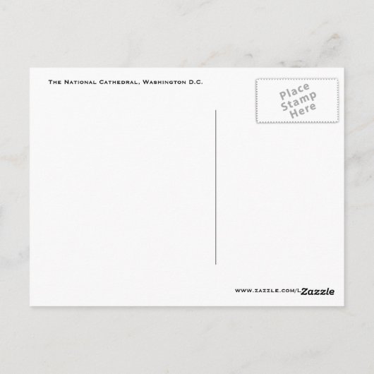 Carte Postale La cathédrale nationale (Dos)
