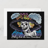 Carte postale La Catrina Dia de los Muertos (Devant / Derrière)