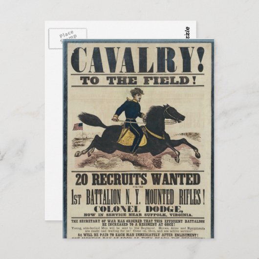 Carte Postale La cavalerie ! (Devant / Derrière)