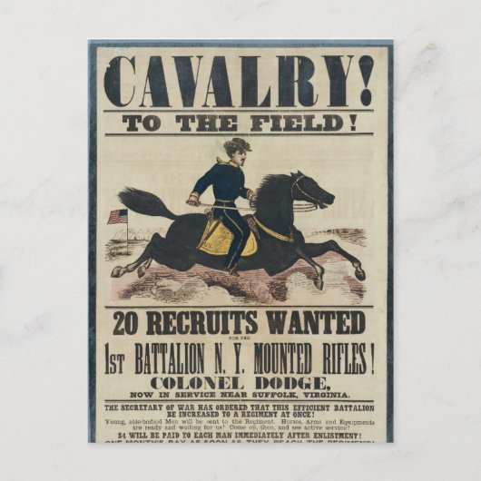 Carte Postale La cavalerie ! (Devant)