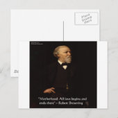 Carte Postale La célèbre citation sur la maternité de Robert Bro (Devant / Derrière)
