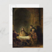 Carte Postale La Cène à Emmaüs, 1648 (Devant / Derrière)