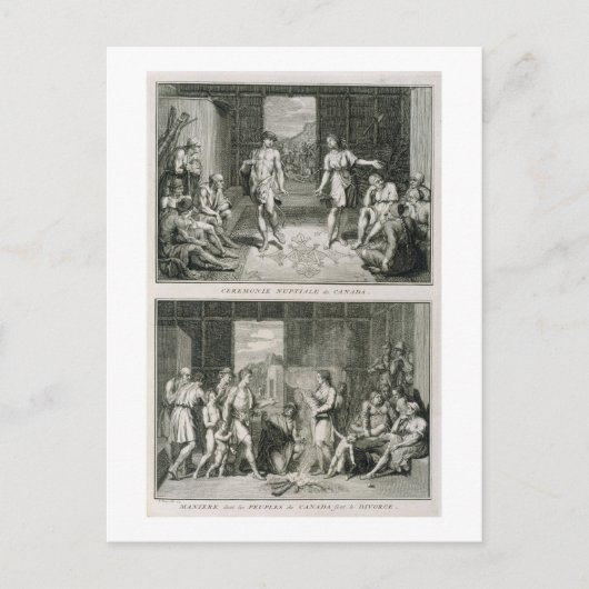 Carte Postale La Cérémonie Mariage et la Manière de Divorce en (Devant)